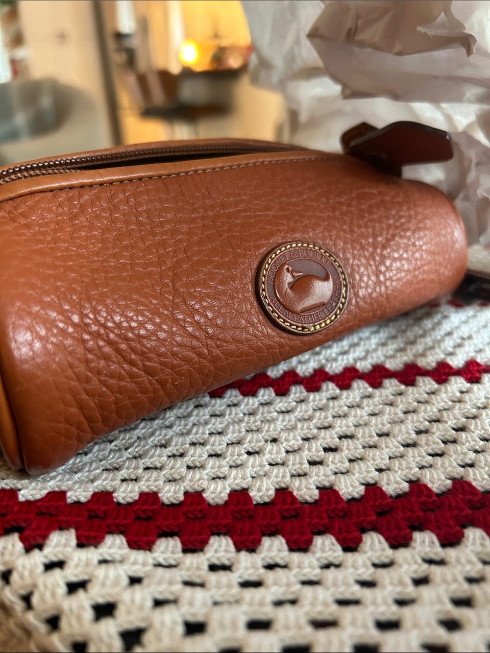 Dooney & Bourke Saddle Brown Pebble Leather Crossbody - Picture 8 of 8